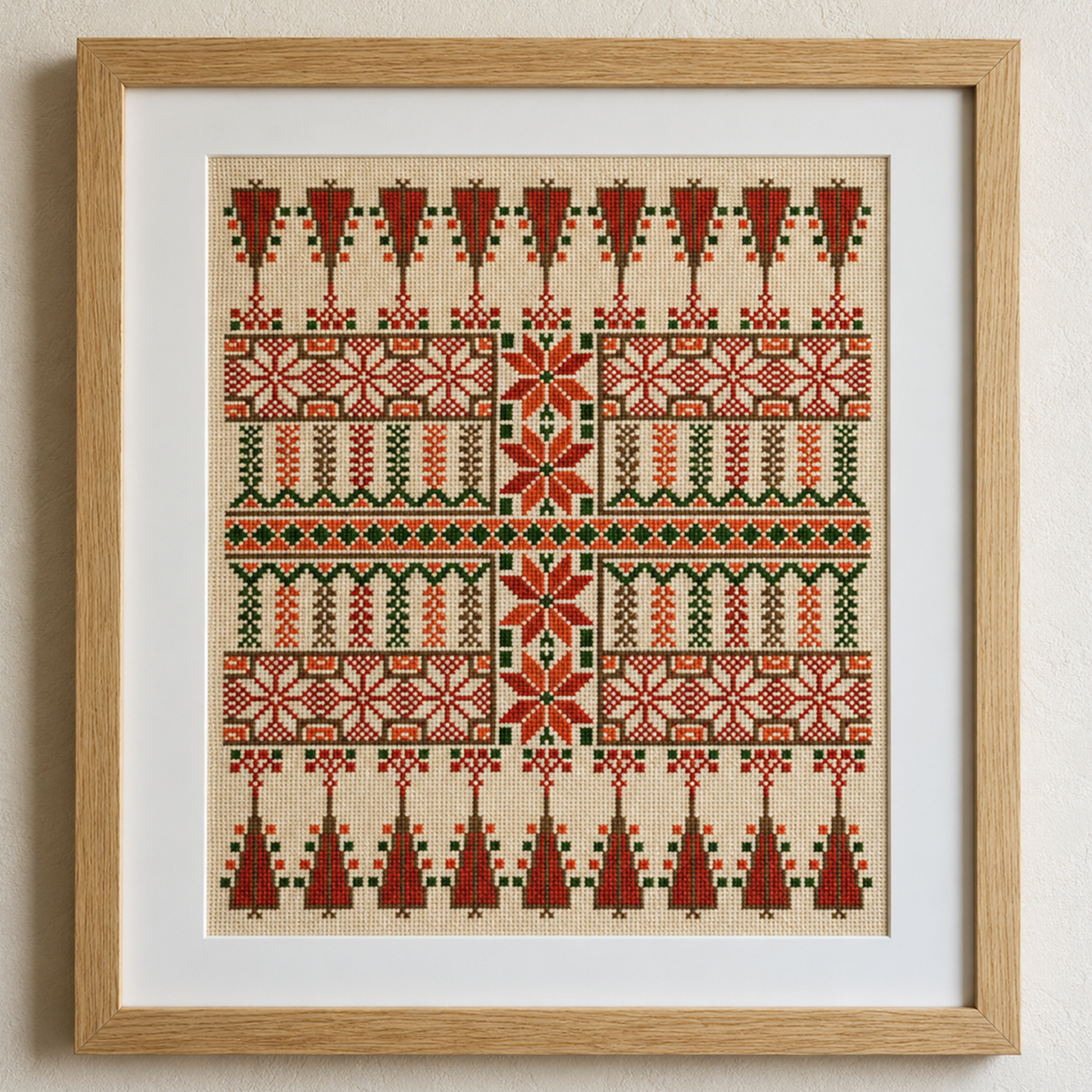 Harvest Season – Palestinian Tatreez Embroidery Pattern (PDF)