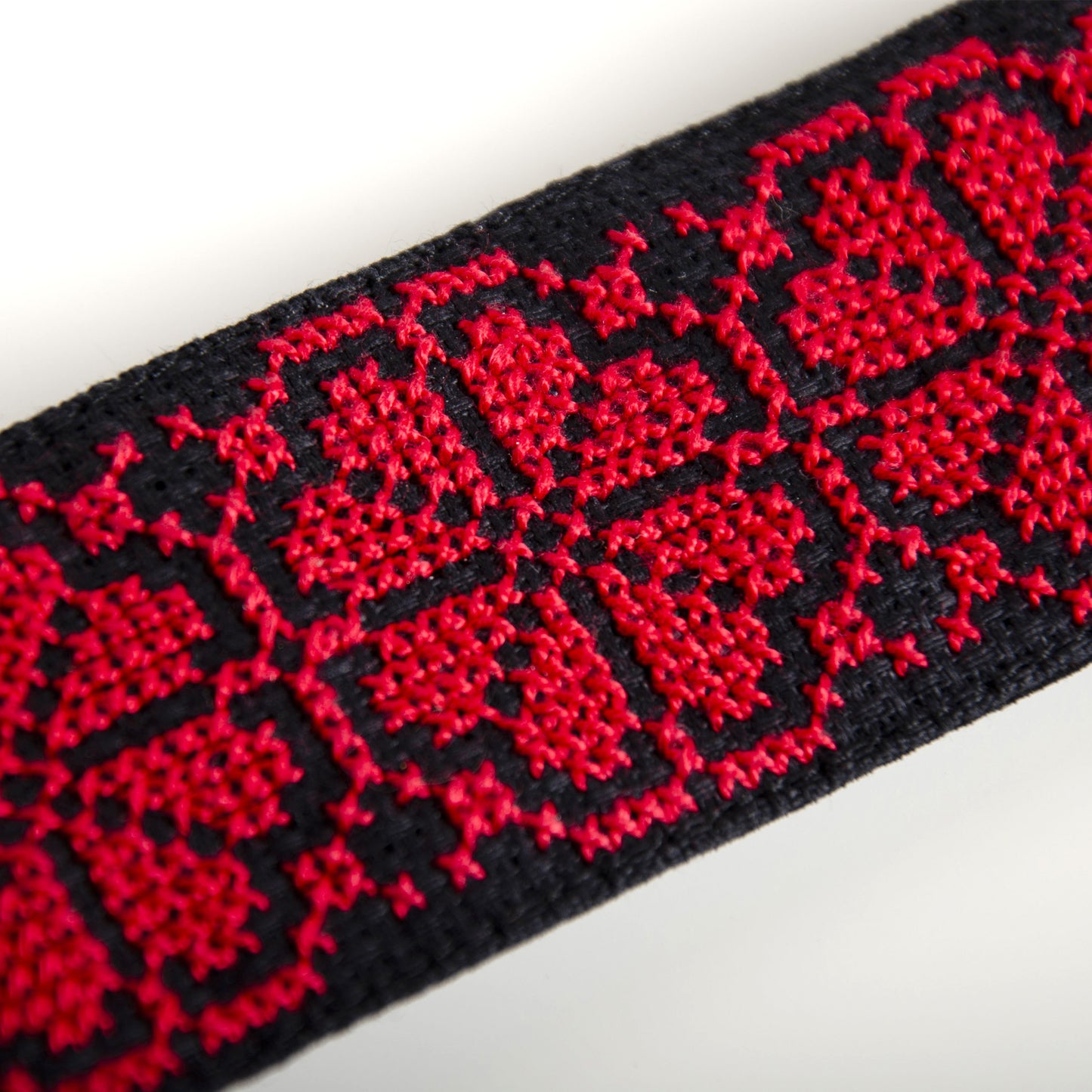 Damascus Rose Palestinian tatreez embroidery detail handmade hair band